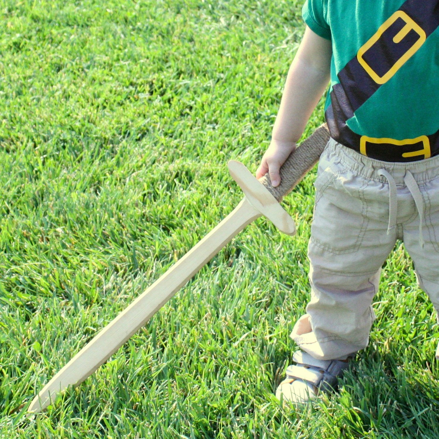 Wooden Toy Swords With Twine Wrapped Handle 2-Pack