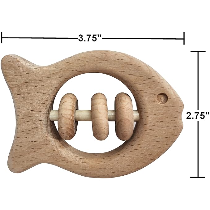 Wooden Fish Baby Toy/Teether
