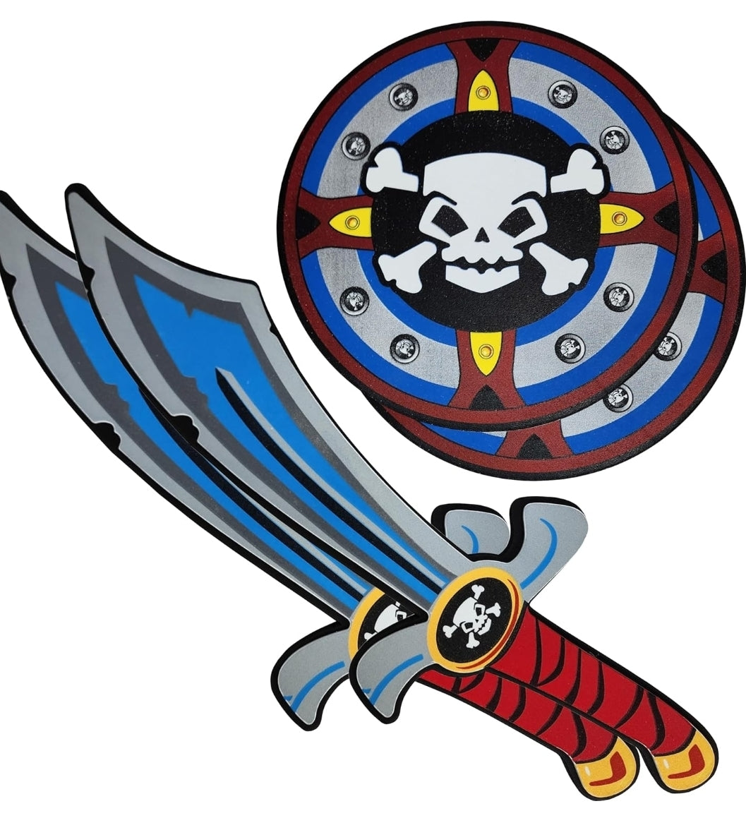 Foam Pirate Sword and Shield Set