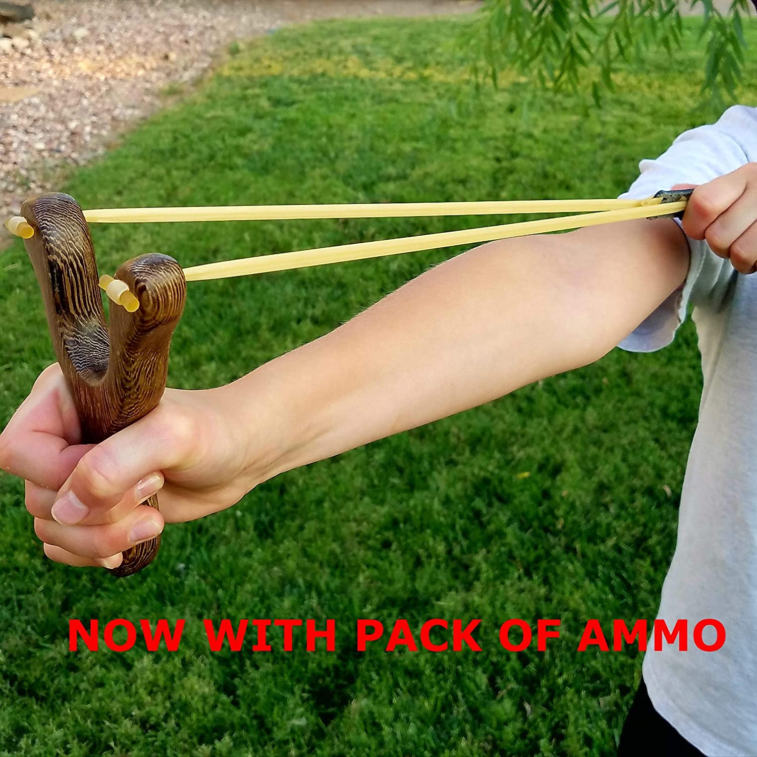 Handcarved Wooden Toy Launchers 3-Pack With Ammo