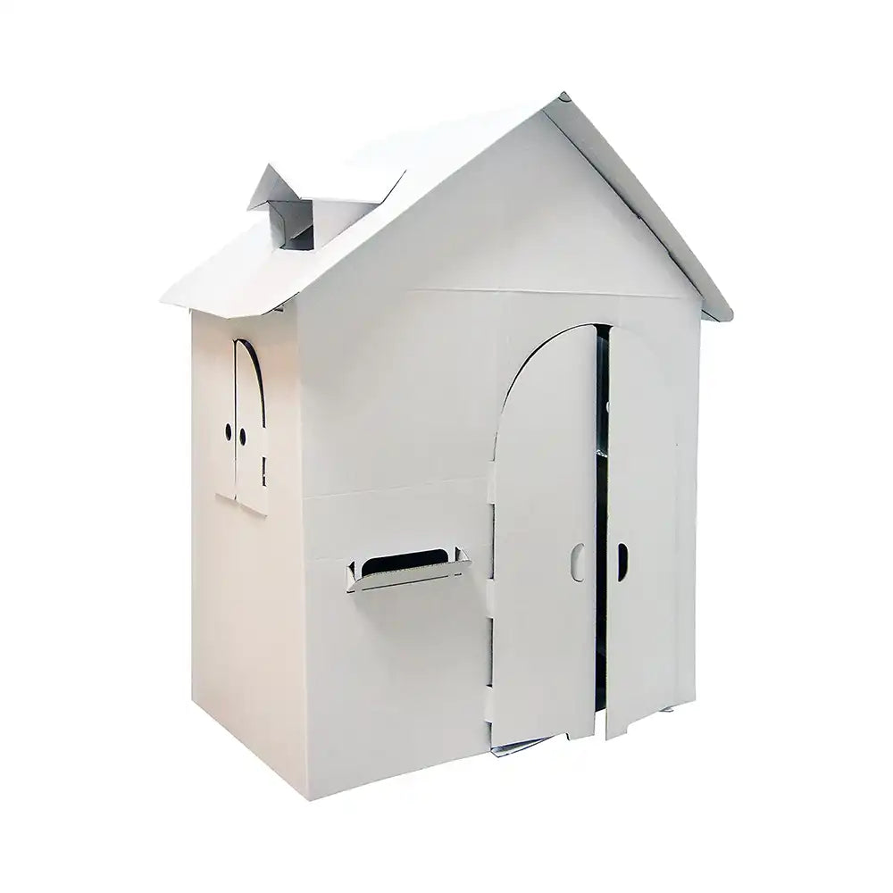 Cardboard Blank Playhouse - Color, Draw, and Customize